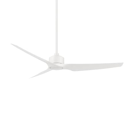Wac Stella Indoor and Outdoor 3-Blade Smart Ceiling Fan 60in Matte White with Remote Control, 3 Blades F-056
